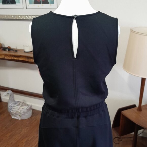 Spanx Airessentials Sleeveless Jumpsuit Medium Petite Black Wide Leg Soft Flowy - Picture 3 of 11